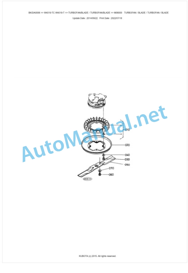 Kubota W4019-TC, W4019-T Parts Manual PDF BKIDA0006 5 Kubota W4019-TC, W4019-T Parts Manual PDF BKIDA0006-5