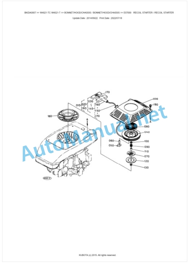 Kubota W4021-TC, W4021-T Parts Manual PDF BKIDA0007 3 Kubota W4021-TC, W4021-T Parts Manual PDF BKIDA0007-3