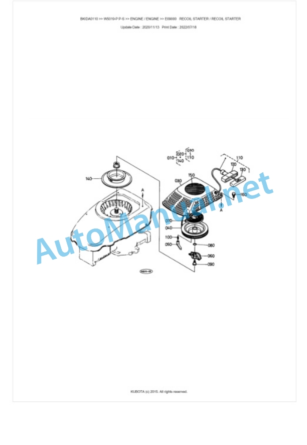 Kubota W5019-P P-S Parts Manual PDF BKIDA0110 2 Kubota W5019-P P-S Parts Manual PDF BKIDA0110-2