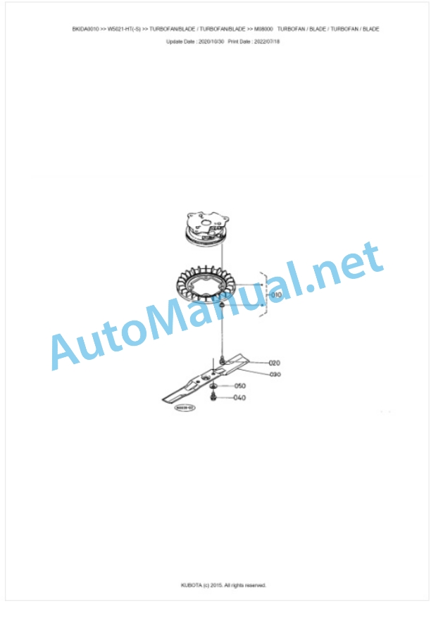 Kubota W5021-HT(-S) Parts Manual PDF BKIDA0010 5 Kubota W5021-HT(-S) Parts Manual PDF BKIDA0010-5