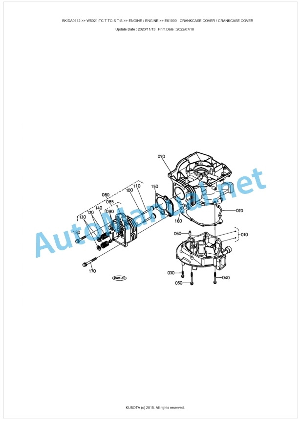 Kubota W5021-TC T TC-S T-S Parts Manual PDF BKIDA0112 1 Kubota W5021-TC T TC-S T-S Parts Manual PDF BKIDA0112