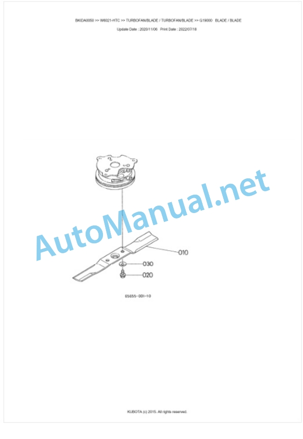 Kubota W6021-HTC Parts Manual PDF BKIDA0050 5 Kubota W6021-HTC Parts Manual PDF BKIDA0050-5