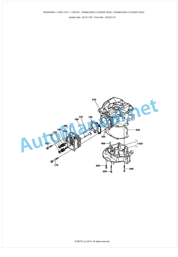Kubota W621-HTC Parts Manual PDF BKIDK0268 1 Kubota W621-HTC Parts Manual PDF BKIDK0268