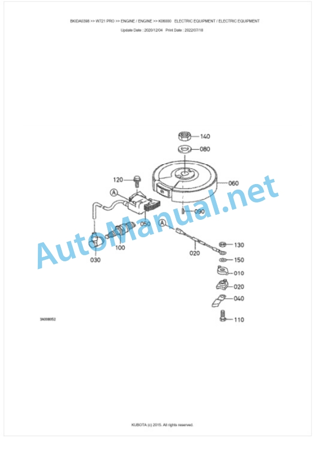 Kubota W721 PRO Parts Manual PDF BKIDA0398 2 Kubota W721 PRO Parts Manual PDF BKIDA0398-2