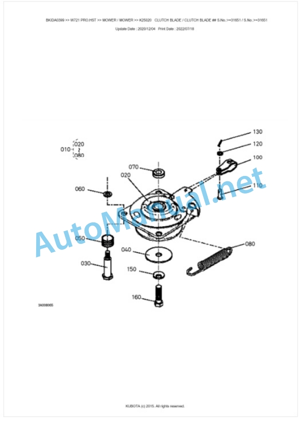 Kubota W721 PRO.HST Parts Manual PDF BKIDA0399 5 Kubota W721 PRO.HST Parts Manual PDF BKIDA0399-5