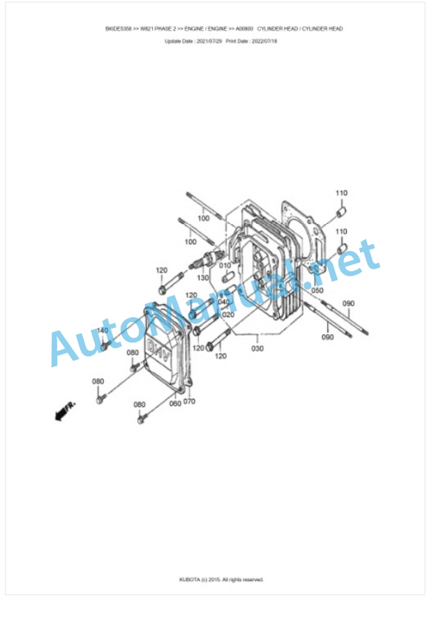 Kubota W821 PHASE 2 Parts Manual PDF BKIDE5358 3 Kubota W821 PHASE 2 Parts Manual PDF BKIDE5358-3