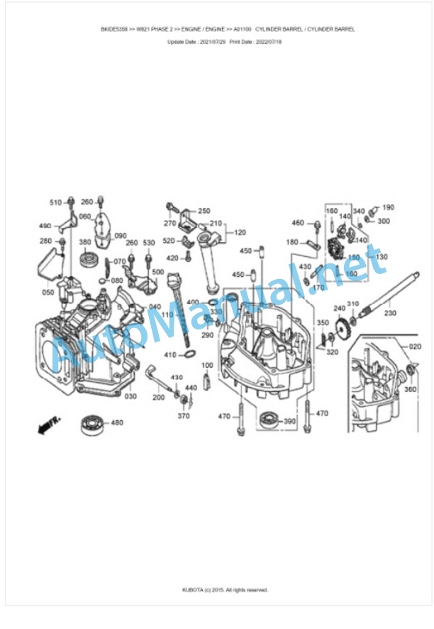 Kubota W821 PHASE 2 Parts Manual PDF BKIDE5358 4 Kubota W821 PHASE 2 Parts Manual PDF BKIDE5358-4