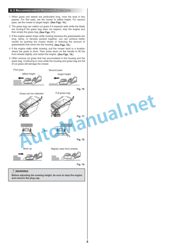 Kubota W821S-AU, W821SC-AU Lawn Mower Operators Manual PDF 4 Kubota W821S-AU, W821SC-AU Lawn Mower Operators Manual PDF - Image 4