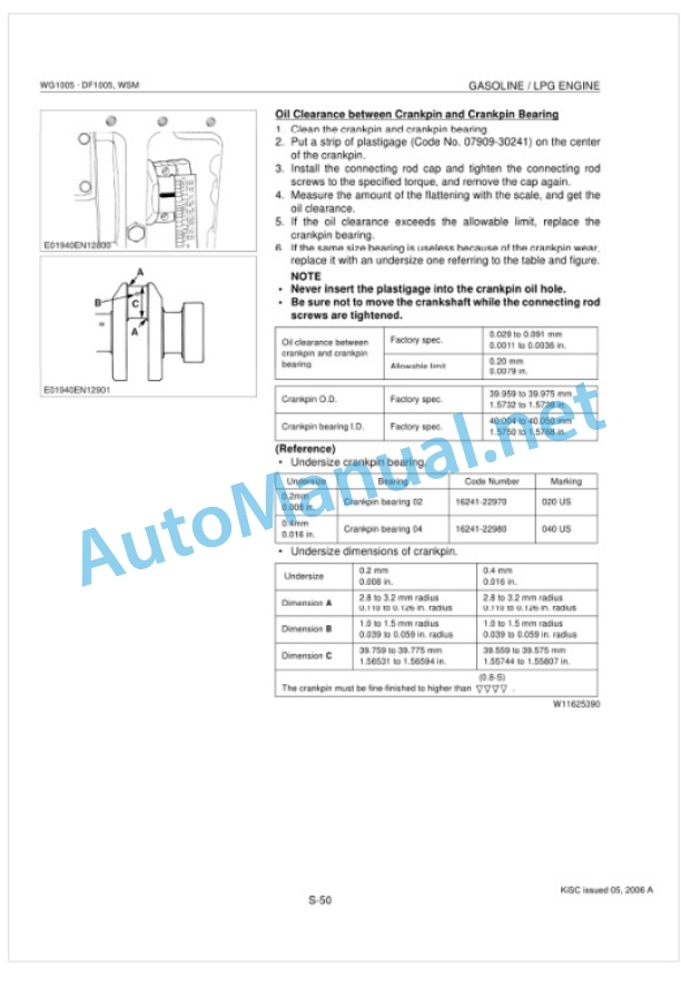Kubota WG1005, DF1005 Gasoline, LPG Engine Workshop Manual PDF 5 Kubota WG1005, DF1005 Gasoline, LPG Engine Workshop Manual PDF-5