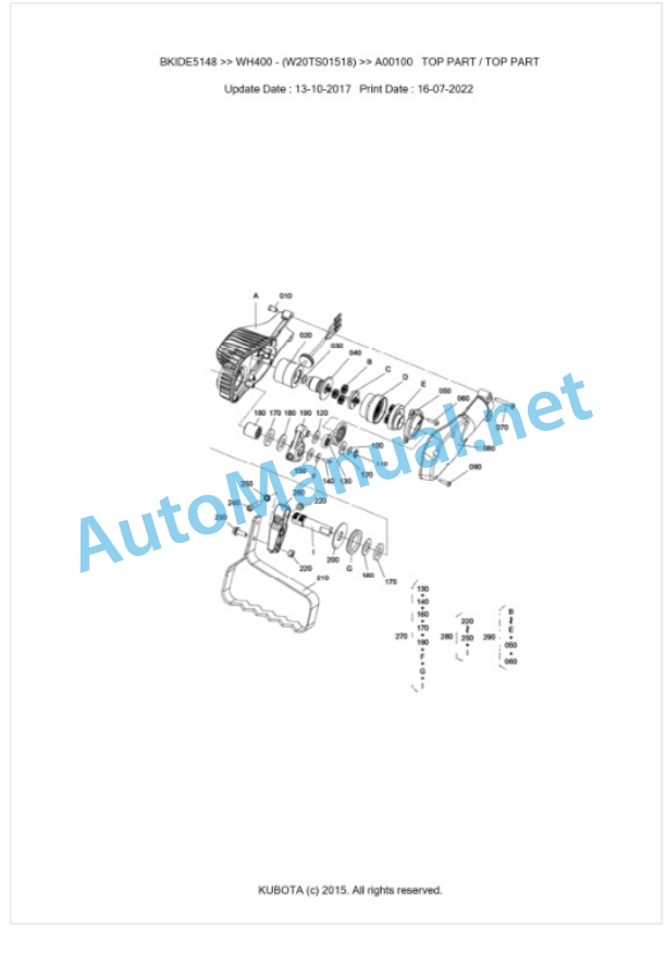 Kubota WH400 Parts Manual PDF BKIDE5148 2 Kubota WH400 Parts Manual PDF BKIDE5148-2