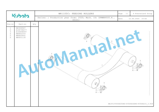 Kubota WR1100C Parts Manual PDF 3 Kubota WR1100C Parts Manual PDF-3