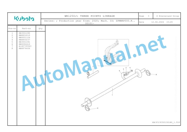 Kubota WR1250J Parts Manual PDF 2 Kubota WR1250J Parts Manual PDF-2