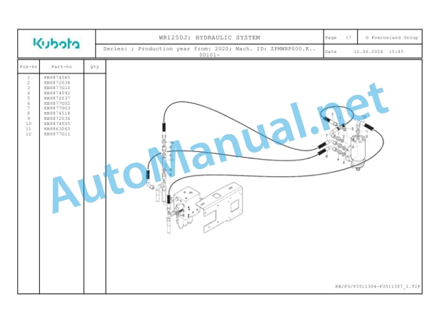 Kubota WR1250J Parts Manual PDF 5 Kubota WR1250J Parts Manual PDF-5