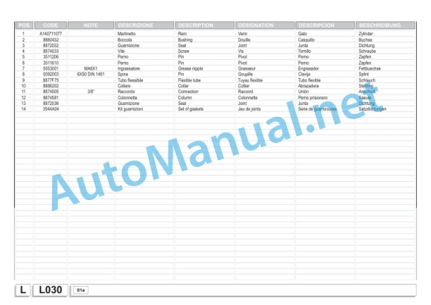 Kubota WR1400 M Bale Wrapper Parts Manual PDF 4 Kubota WR1400 M Bale Wrapper Parts Manual PDF-4