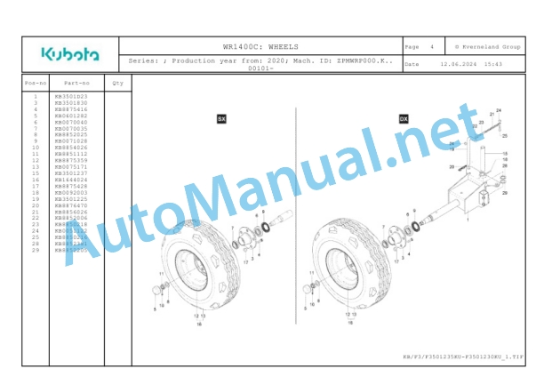 Kubota WR1400C Parts Manual PDF 2 Kubota WR1400C Parts Manual PDF-2