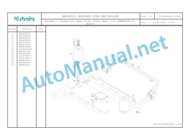 Kubota WR1400J Parts Manual PDF 3 Kubota WR1400J Parts Manual PDF-3