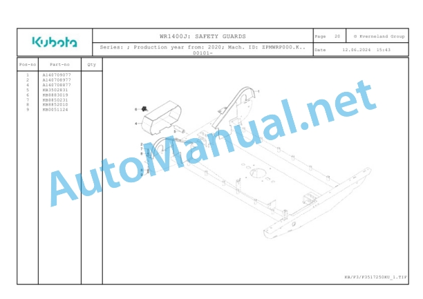 Kubota WR1400J Parts Manual PDF 4 Kubota WR1400J Parts Manual PDF-4