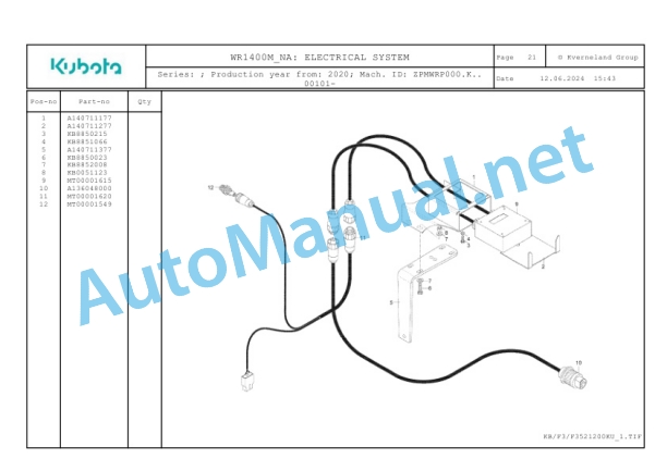 Kubota WR1400M-NA Parts Manual PDF 4 Kubota WR1400M-NA Parts Manual PDF-4