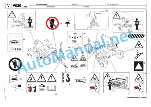 Kubota WR1600 J Bale Wrapper Parts Manual PDF 5 Kubota WR1600 J Bale Wrapper Parts Manual PDF-5