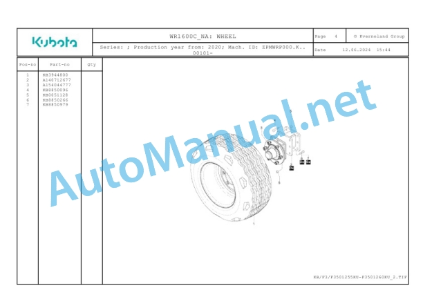 Kubota WR1600C-NA Parts Manual PDF 2 Kubota WR1600C-NA Parts Manual PDF-2