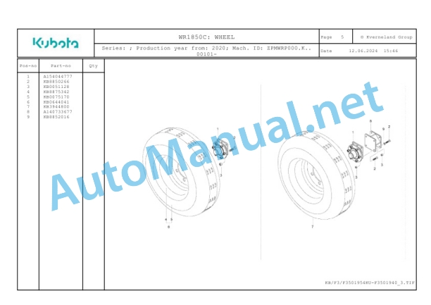 Kubota WR1850C Parts Manual PDF 2 Kubota WR1850C Parts Manual PDF-2