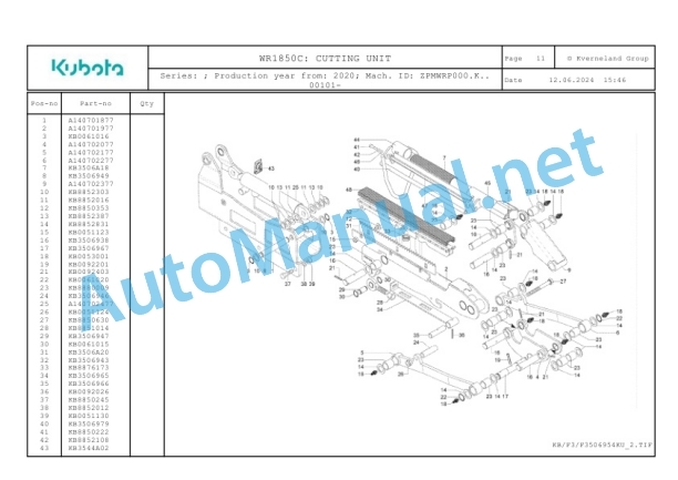 Kubota WR1850C Parts Manual PDF 3 Kubota WR1850C Parts Manual PDF-3