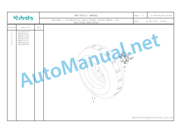 Kubota WR1850J Parts Manual PDF 2 Kubota WR1850J Parts Manual PDF-2