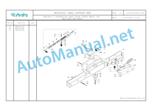 Kubota WR1850J2 Parts Manual PDF 3 Kubota WR1850J2 Parts Manual PDF-3