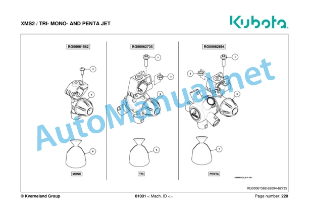 Kubota XMS2 Spraye Parts Manual PDF 5 Kubota XMS2 Spraye Parts Manual PDF-5