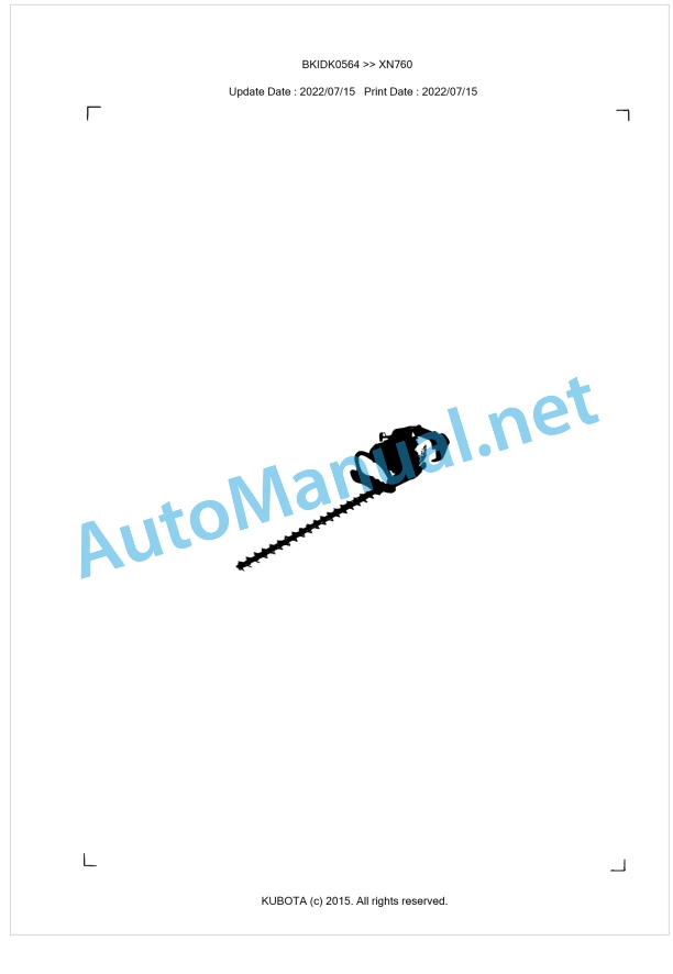 Kubota XN760 Parts Manual PDF BKIDK0564 1 Kubota XN760 Parts Manual PDF BKIDK0564