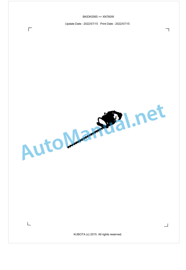 Kubota XN760W Parts Manual PDF BKIDK0565 1 Kubota XN760W Parts Manual PDF BKIDK0565