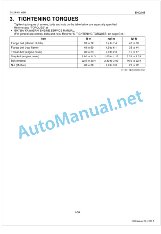 Kubota Z122R-AU Utility Vehicle Workshop Manual PDF 3 Kubota Z122R-AU Utility Vehicle Workshop Manual PDF-3