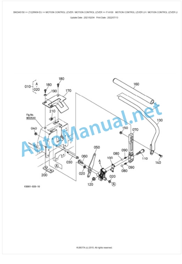 Kubota Z122RKW-EU Parts Manual PDF BKIDA5150 4 Kubota Z122RKW-EU Parts Manual PDF BKIDA5150-4
