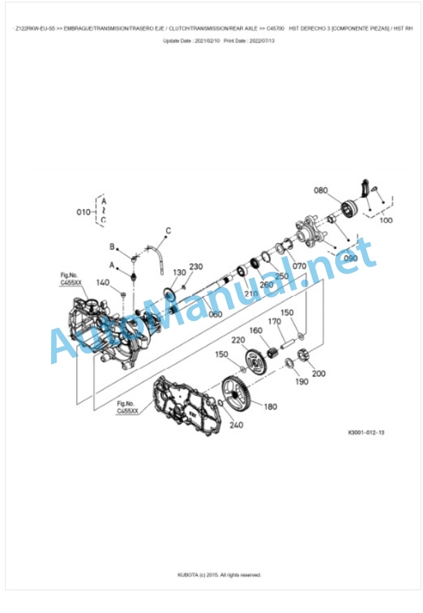 Kubota Z122RKW-EU-S5 Parts Manual PDF BKIDA5193 3 Kubota Z122RKW-EU-S5 Parts Manual PDF BKIDA5193-3