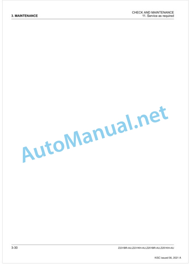 Kubota Z231BR-AU, Z231KH-AU, Z251BR-AU, Z251KH-AU Workshop Manual PDF 3 Kubota Z231BR-AU, Z231KH-AU, Z251BR-AU, Z251KH-AU Workshop Manual PDF-3