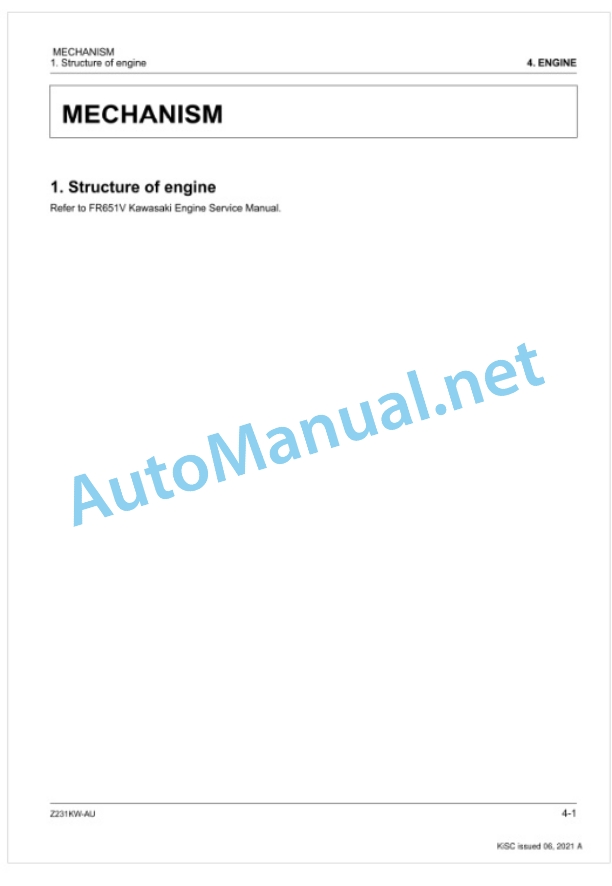 Kubota Z231KW-AU Workshop Manual PDF 3 Kubota Z231KW-AU Workshop Manual PDF-3