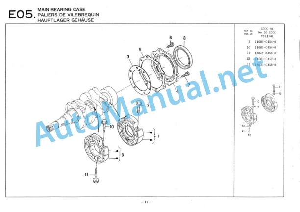 Alternative view of Kubota Z400-BBS-1 Diesel Engine Parts Manual PDF