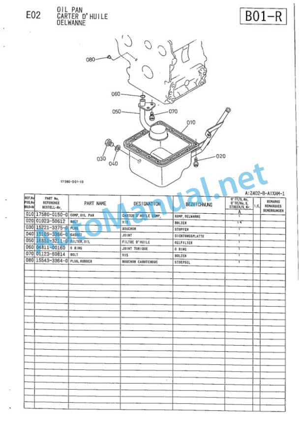 Kubota Z402-B-AIXAM-1 Diesel Engine Parts Manual PDF 2 Kubota Z402-B-AIXAM-1 Diesel Engine Parts Manual PDF-2
