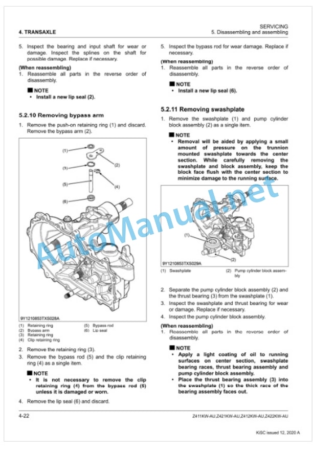 Kubota Z411KW-AU, Z421KW-AU, Z412KW-AU, Z422KW-AU Workshop Manual PDF 4 Kubota Z411KW-AU, Z421KW-AU, Z412KW-AU, Z422KW-AU Workshop Manual PDF-4