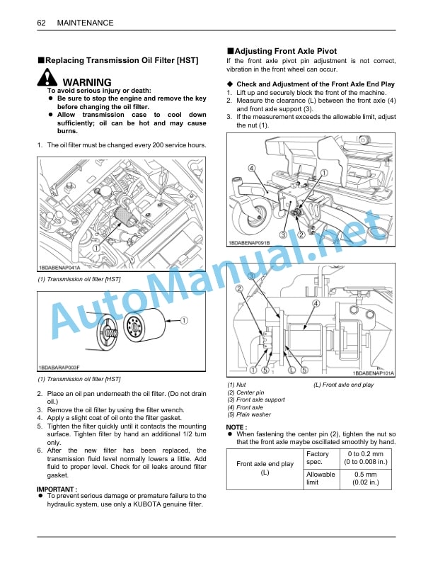 Kubota ZD1011-AU Zero Turn Mower Operators Manual PDF 5 Kubota ZD1011-AU Zero Turn Mower Operators Manual PDF-5