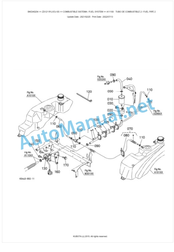 Kubota ZD1211R-2-EU-S5 Parts Manual PDF BKIDA5204 3 Kubota ZD1211R-2-EU-S5 Parts Manual PDF BKIDA5204-3