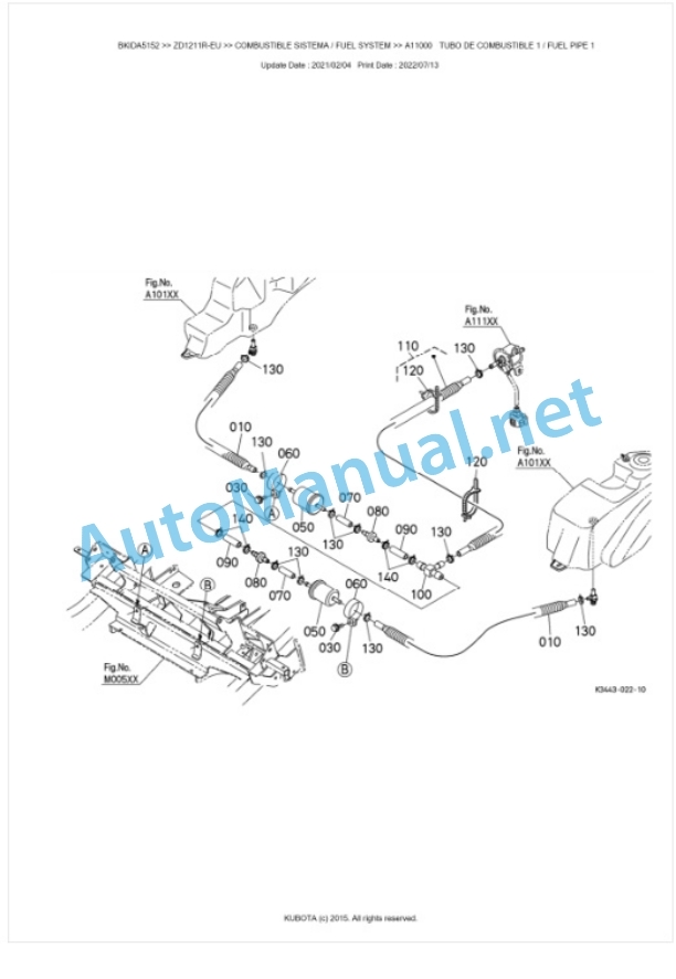 Kubota ZD1211R-EU Parts Manual PDF BKIDA5152 3 Kubota ZD1211R-EU Parts Manual PDF BKIDA5152-3