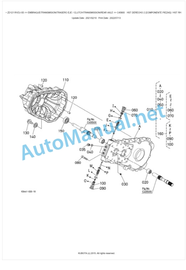 Kubota ZD1211R-EU-S5 Parts Manual PDF BKIDA5190 4 Kubota ZD1211R-EU-S5 Parts Manual PDF BKIDA5190-4