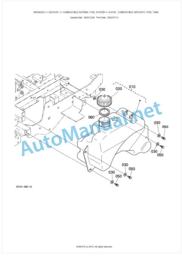 Kubota ZD21N-EC Parts Manual PDF BKIDA0222 3 Kubota ZD21N-EC Parts Manual PDF BKIDA0222-3