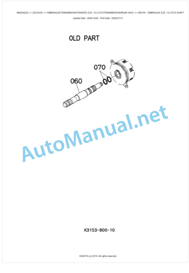 Kubota ZD21N-EC Parts Manual PDF BKIDA0222 4 Kubota ZD21N-EC Parts Manual PDF BKIDA0222-4