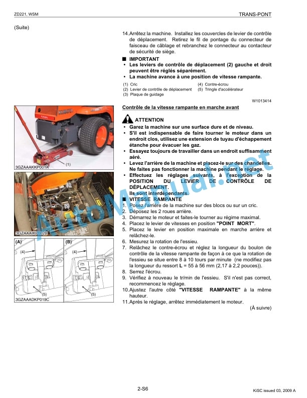 Kubota ZD221 Zero Turn Mower Workshop Manual PDF FR 4 Kubota ZD221 Zero Turn Mower Workshop Manual PDF FR-4