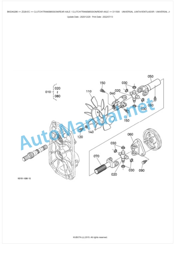 Kubota ZD28-EC Parts Manual PDF BKIDA0286 4 Kubota ZD28-EC Parts Manual PDF BKIDA0286-4