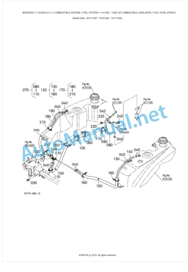Kubota ZD326-EU-2 Parts Manual PDF BKIDA5074 3 Kubota ZD326-EU-2 Parts Manual PDF BKIDA5074-3