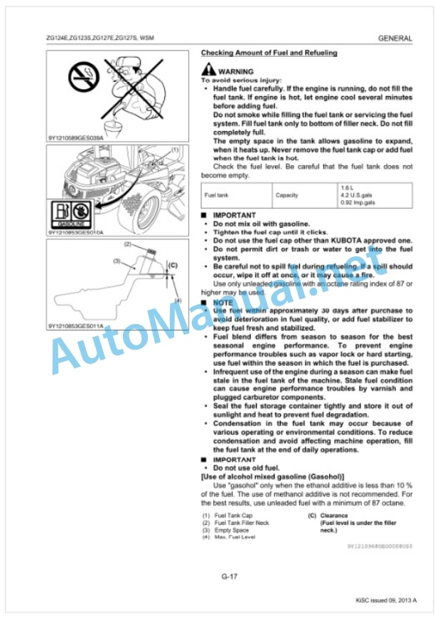 Kubota ZG124E, ZG123S, ZG127E, ZG127S Workshop Manual PDF 2 Kubota ZG124E, ZG123S, ZG127E, ZG127S Workshop Manual PDF-2