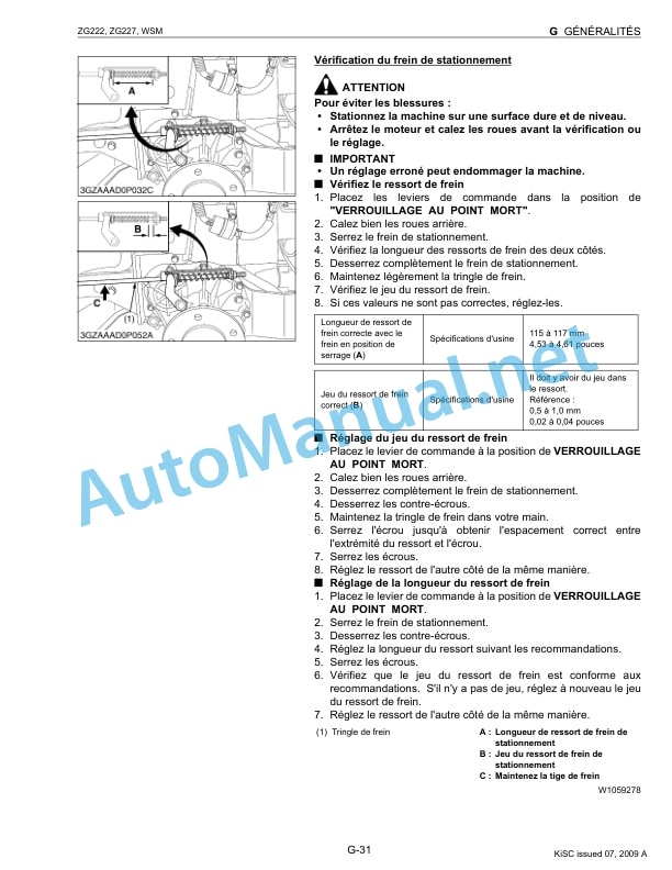 Kubota ZG222, ZG227 Supplement Workshop Manual PDF 2 Kubota ZG222, ZG227 Supplement Workshop Manual PDF-2